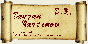 Damjan Martinov vizit kartica